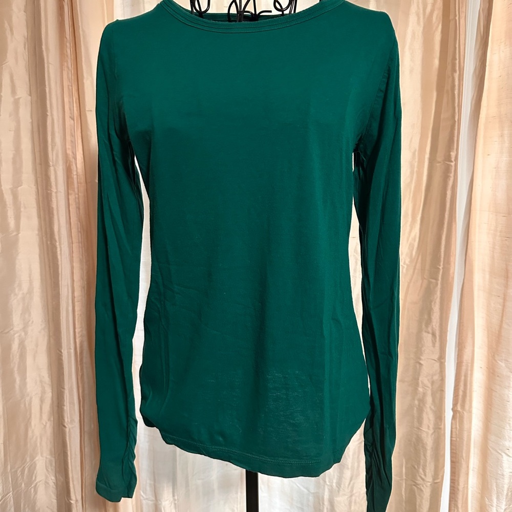 Banana Republic Kelly Green Long Sleeve Top